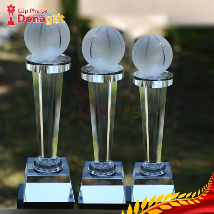 Bộ cúp quần vợt pha lê 3 size
