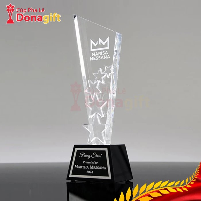 Cúp pha lê biểu tượng ngũ tinh